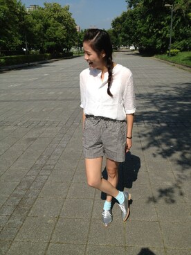 「shorts」｜「アイテム（アンサンブル）」を使った、Tina さん（レディース・160cm）の夏コーディネート