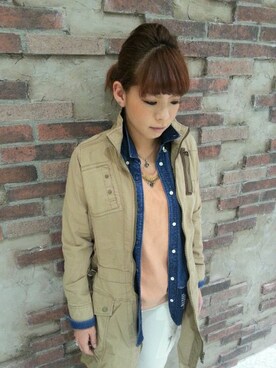 「TYPE BLUE（タイプブルー）のアイテム（トップス）」を使った、Akaneさん（レディース・155cm）の冬コーディネート