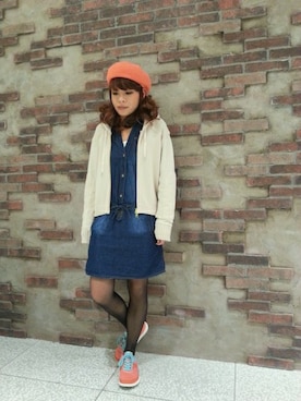 「TYPE BLUE（タイプブルー）のアイテム（ワンピース）」を使った、Akaneさん（レディース・155cm）の春コーディネート