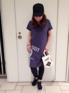 「AVIREX（アヴィレックス）のavirex/アヴィレックス/ MESH CAP AVIREX MFG/メッシュ　キャップ　AVIREX MFG（キャップ、ブラック系）」を使った、Akaneさん（レディース・155cm）の春コーディネート