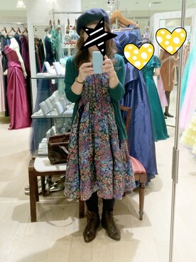 「Paul Smith（ポールスミス）のアイテム（ワンピース/ドレス）」を使った、ひなみさん（レディース・155cm）の秋コーディネート
