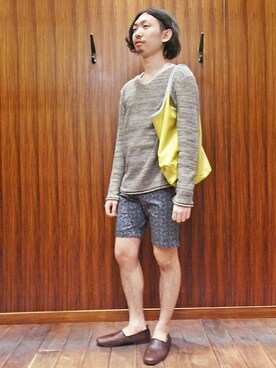 「SHIPS JET BLUE（シップスジェットブルー）のアイテム（サンダル）」を使った、佐藤さん（メンズ・172cm）の春コーディネート