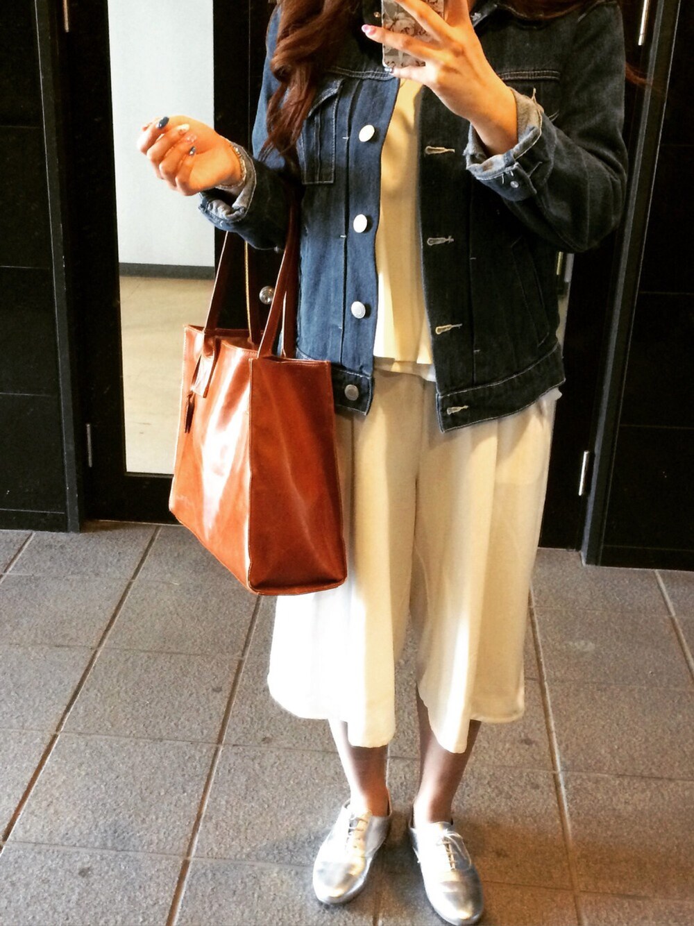 「A part byのアイテム（オールインワン・サロペット、ホワイト系）」を使った、ayukaさん（レディース・154cm）の春コーディネートの1枚目の写真