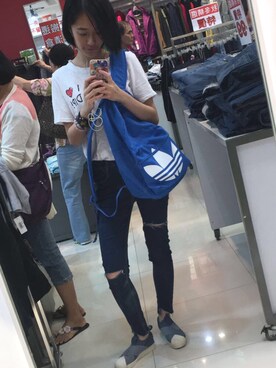 「blue」｜「アイテム（バックパック/リュック）」を使った、Gemini_nさん（レディース・158cm）の秋コーディネート