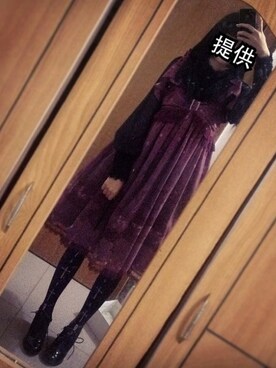 「BABY, THE STARS SHINE BRIGHT」｜「アイテム（ワンピース）」を使った、Evahanaaaaaさん（レディース・165cm）の春コーディネート