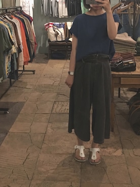 「LIP（リップ）のアイテム」を使った、フナツナホさん（レディース・161cm）の夏コーディネート