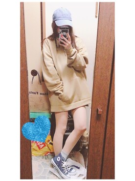 「ゆるゆる」｜「アイテム（キャップ）」を使った、ma❤︎さん（レディース・154cm）の秋コーディネート
