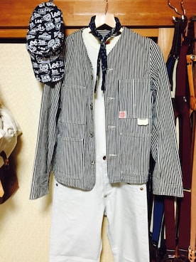 「東洋エンタープライズ（トーヨーエンタープライズ）のアイテム（カバーオール）」を使った、Koji Shoさん（メンズ・165cm）の秋コーディネート