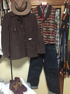「Carhartt（カーハート）のアイテム（財布/小物）」を使った、Koji Shoさん（メンズ・165cm）の秋コーディネート