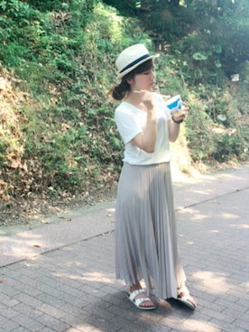 「ビルケン風サンダル」｜sakieさん（レディース・155cm）の夏コーディネート