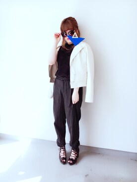 「夢展望（ユメテンボウ）のアイテム（ライダースジャケット）」を使った、443Nさん（レディース・153cm）の春コーディネート