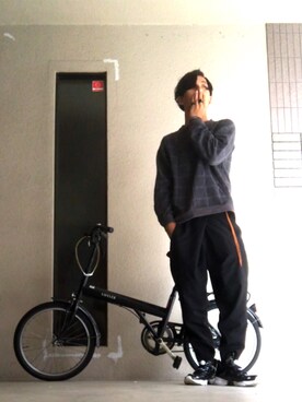 「アイテム（バングル/リストバンド）」を使った、坂口@らんぼーさん（メンズ・172cm・20代）の秋コーディネート