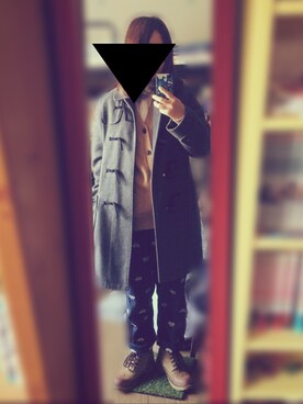 「ロング丈ダッフル」｜「アイテム（ブーツ）」を使った、aosukeさん（レディース・151cm）の冬コーディネート