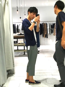 「チープカシオ」｜「アイテム（スラックス）」を使った、Tatsuyaさん（メンズ・165cm）の夏コーディネート