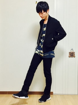 「JOHN LAWRENCE SULLIVAN（ジョンローレンスサリバン）のアイテム（ブルゾン）」を使った、Tatsuさん（メンズ・173cm）の春コーディネート