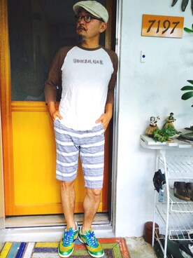 「Chapeau（シャポー）のアイテム」を使った、mac0cciさん（メンズ・169cm）の夏コーディネート