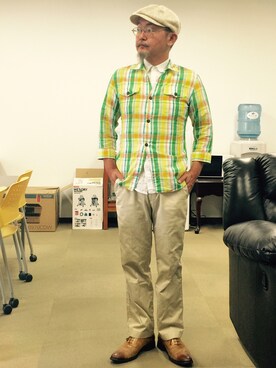 「Chapeau（シャポー）のアイテム」を使った、mac0cciさん（メンズ・169cm）の夏コーディネート