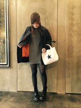 Ma 1を使った ニットワンピ の人気ファッションコーディネート Wear