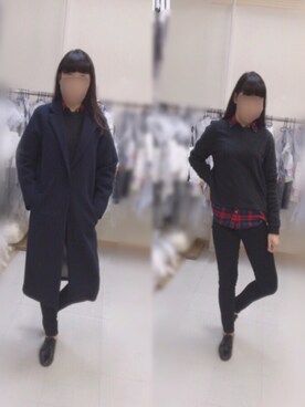 「赤チェック」｜「アイテム（その他シューズ）」を使った、ぽんぽこりーなさん（レディース・160cm）の秋コーディネート