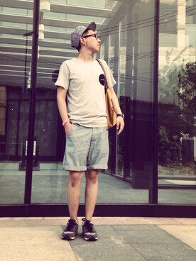 「PENFIELD USA（ペンフィールドユーエスエー）のアイテム（パンツ）」を使った、Dyeさん（メンズ・170cm）の夏コーディネート