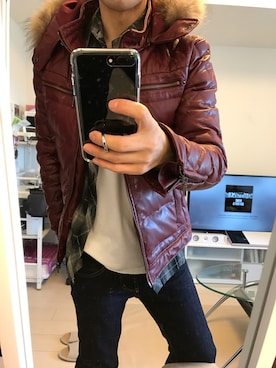 「SHELLAC（シェラック）のアイテム（トップス）」を使った、Mickyさん（メンズ・168cm）の冬コーディネート