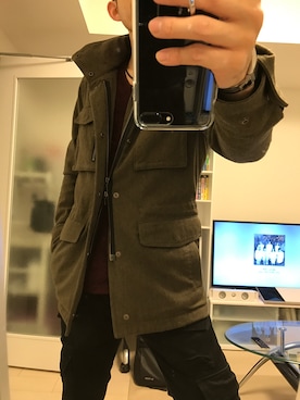 「NO ID.（ノーアイディ）のアイテム（ブルゾン）」を使った、Mickyさん（メンズ・168cm）の冬コーディネート