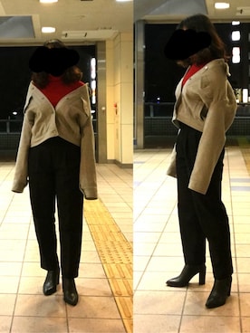 「mode」｜「アイテム（その他アウター）」を使った、Hina Muranoさん（レディース・156cm）の秋コーディネート