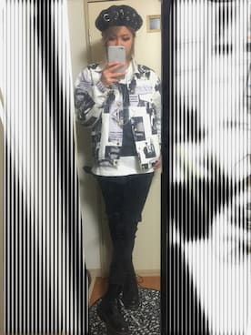 「JOYRICH」｜「アイテム（その他アウター）」を使った、律さん（レディース・172cm）の春コーディネート