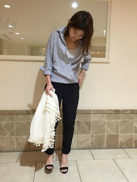 「Noble（ノーブル）のアイテム（サンダル）」を使った、mikiさん（レディース・163cm）の春コーディネート