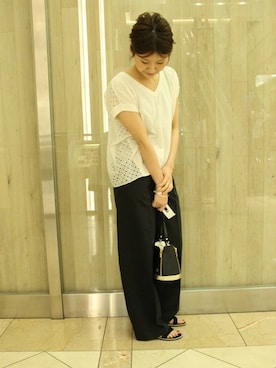 「Noble（ノーブル）のアイテム（その他パンツ）」を使った、mikiさん（レディース・163cm）の春コーディネート