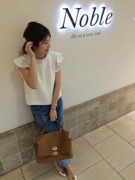 「Noble（ノーブル）のアイテム（デニムパンツ）」を使った、mikiさん（レディース・163cm）の冬コーディネート