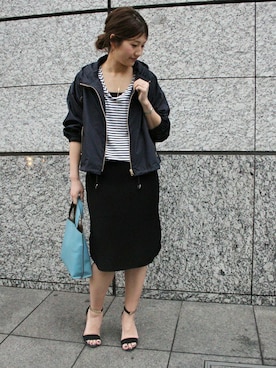 「Noble（ノーブル）のアイテム（Tシャツ/カットソー）」を使った、mikiさん（レディース・163cm）の春コーディネート