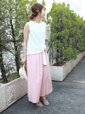 「Noble（ノーブル）のアイテム（その他パンツ）」を使った、mikiさん（レディース・163cm）の春コーディネート