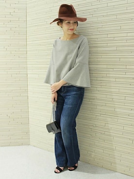 「Noble（ノーブル）のアイテム（サンダル）」を使った、mikiさん（レディース・163cm）の秋コーディネート