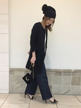 「Noble（ノーブル）のアイテム（デニムパンツ）」を使った、mikiさん（レディース・163cm）の秋コーディネート
