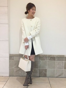 「Noble（ノーブル）のアイテム（ブーツ）」を使った、mikiさん（レディース・163cm）の秋コーディネート
