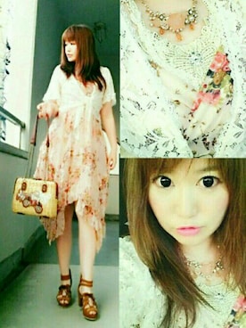 「axes femme（アクシーズファム）のアイテム（キャミソール）」を使った、chii[気まぐれ出没中]さん（レディース・153cm）の夏コーディネート