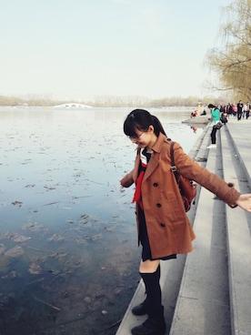 「ET BOITE（エボワット）のアイテム」を使った、微末さん（レディース・163cm）の春コーディネート