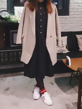 「アイテム（シャツワンピース）」を使った、MoonLinさん（レディース・166cm・20代）の冬コーディネート