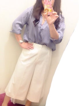 「VICKY（ビッキー）のアイテム（その他パンツ）」を使った、さち(=^ェ^=)さん（レディース・153cm）の春コーディネート