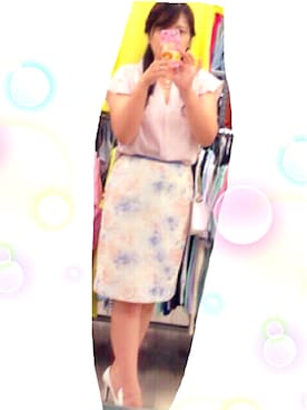 「JUSGLITTY（ジャスグリッティー）のアイテム（バッグ）」を使った、さち(=^ェ^=)さん（レディース・153cm）の夏コーディネート
