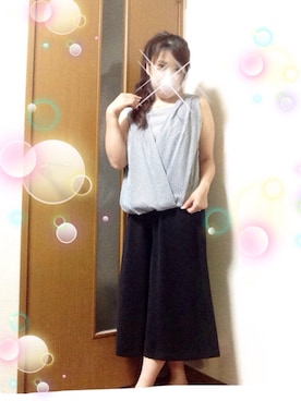 「VICKY（ビッキー）のアイテム（その他パンツ）」を使った、さち(=^ェ^=)さん（レディース・153cm）の夏コーディネート