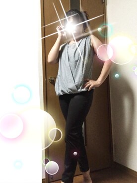 「Feroux（フェルゥ）のアイテム（パンツ）」を使った、さち(=^ェ^=)さん（レディース・153cm）の夏コーディネート