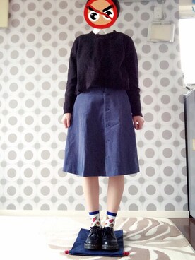 「Dr. Martens（ドクターマーチン）のアイテム（ブーツ、ブラック系）」を使った、마오さん（レディース・163cm）の夏コーディネート