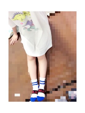 「Candy Stripper（キャンディストリッパー）のアイテム（ワンピース、ホワイト系）」を使った、마오さん（レディース・163cm）の夏コーディネート