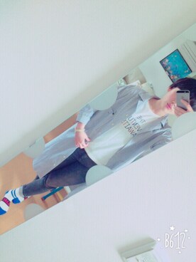 「POU DOU DOU（プードゥドゥ）のアイテム（シャツワンピース）」を使った、마오さん（レディース・163cm）の夏コーディネート