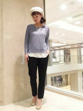 「qualite（カリテ）のアイテム（ハンチング/ベレー帽）」を使った、あいさんさん（レディース・165cm）の秋コーディネート