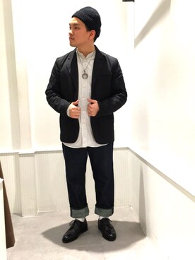 「S/DOUBLE （エスダブル）のアイテム（ジャケット/アウター）」を使った、HACHIさん（メンズ・160cm）の冬コーディネート