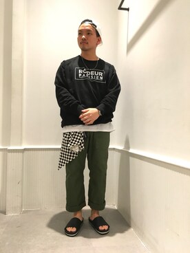 「INHERIT（インヘリット）のアイテム（財布/小物）」を使った、HACHIさん（メンズ・160cm）の春コーディネート