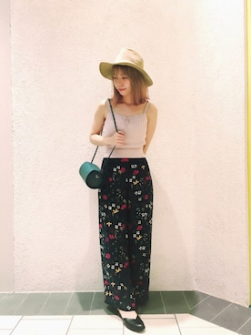 「LILY BROWN（リリーブラウン）のアイテム（その他シューズ）」を使った、kurumi kawagoeさん（レディース・155cm）の夏コーディネート